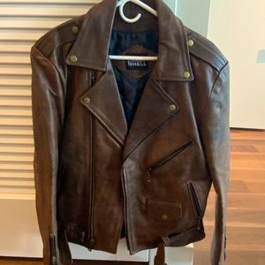 Straight to Hell Brown Leather Jacket